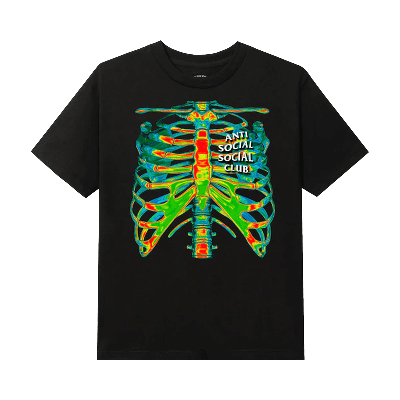 Pre-owned Anti Social Social Club Blow To The Chest Tee 'black'