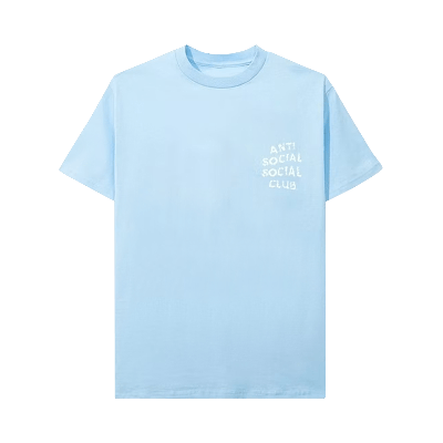 Pre-owned Anti Social Social Club Partly Cloudy Tee 'blue'