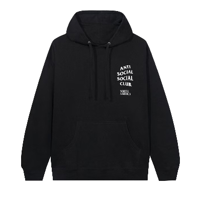 Pre-owned Anti Social Social Club North America Hoodie 'black'