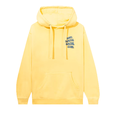 Pre-owned Anti Social Social Club How Deep Hoodie 'yellow'