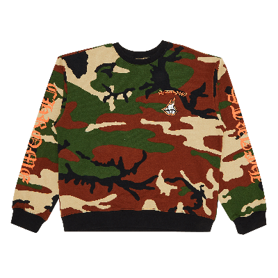 Pre-owned Chrome Hearts X Matty Boy Crewneck 'camo' In Multi-color