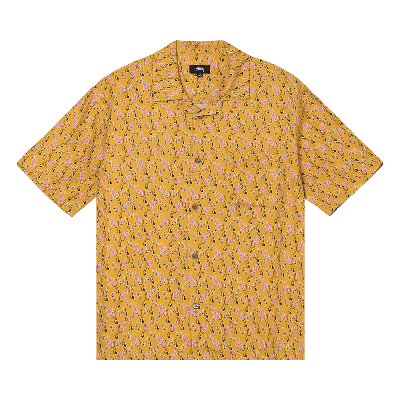 Pre-owned Stussy Paisley Tears Shirt 'mustard' In Yellow