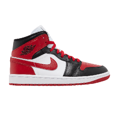 Pre-owned Air Jordan Wmns  1 Mid 'alternate Bred Toe' In Red