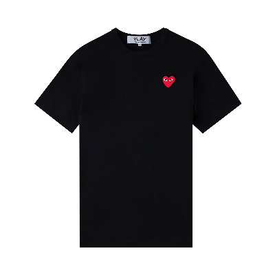 Pre-owned Comme Des Garçons Play Mini Heart Logo Tee 'black'