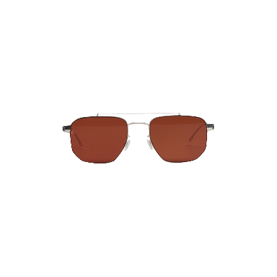 Pre-owned Mykita Ml05 Sunglasses 'shiny Silver Titan Grey/leica Amber Solid'