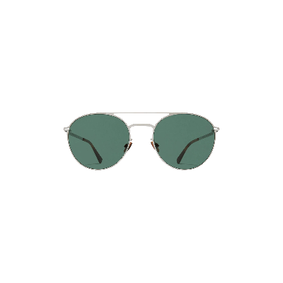 Pre-owned Mykita Jullian Sunglasses 'shiny Silver/dark Green Solid'