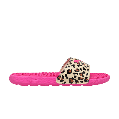 Pre-owned Puma Wmns Cool Cat Bx Slide 'pink Glow Cheetah'