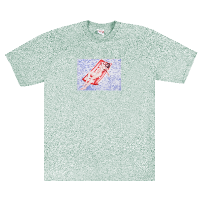 Pre-owned Supreme Float Tee 'heather Blue' In Green