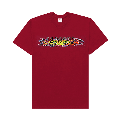 Pre-owned Supreme Eyes Tee 'cardinal' In Red