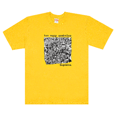 Pre-owned Supreme Too Many Assholes Tee 'yellow'