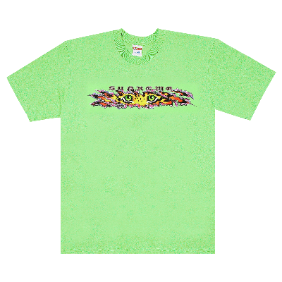 Pre-owned Supreme Eyes Tee 'lime' In Green