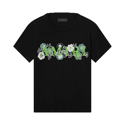 Pre-owned Amiri Flower Logo Tee 'black'