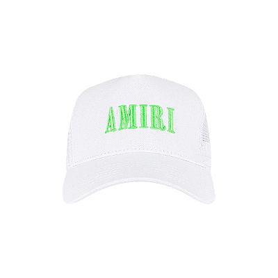 Pre-owned Amiri Core Logo Trucker Hat 'white/lime'