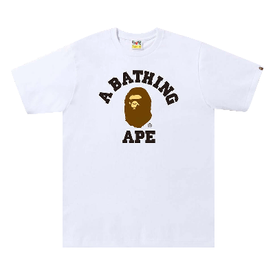 Pre-owned Bape College Tee 'white'