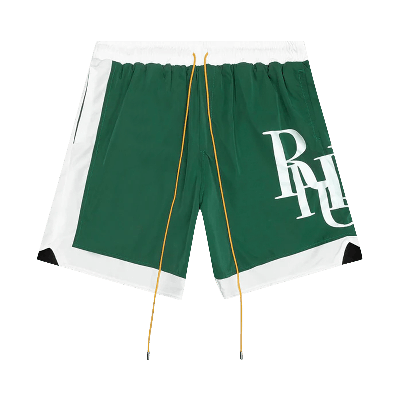 Pre-owned Rhude Side Logo Short 'forest Green'