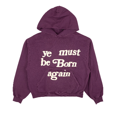 Pre-owned Cactus Plant Flea Market Born Again Hooded Sweatshirt With Pocket 'purple'