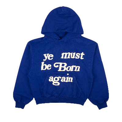Pre-owned Cactus Plant Flea Market Born Again Hooded Sweatshirt With Pocket 'blue'