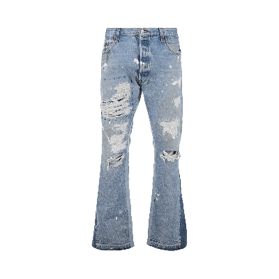 Pre-owned Gallery Dept. Indiana Flare Pant 'indigo' In Blue