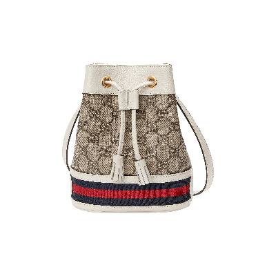 Pre-owned Gucci Ophidia Mini Gg Bucket Bag 'beige' In Tan