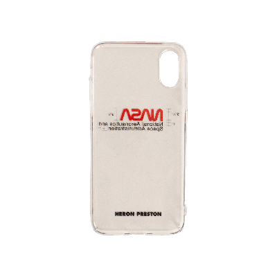 Pre-owned Heron Preston Nasa Iphone Xr Phone Case 'transparent' In Multi-color