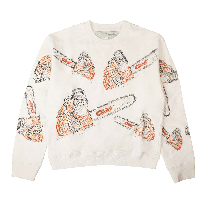 Pre-owned Off-white Chainsaw Sweatshirt 'white'