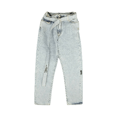 Pre-owned Off-white Stripe Low Crotch Jean 'blue/black'
