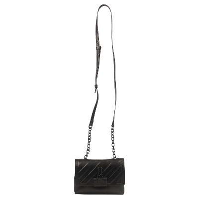 Pre-owned Off-white Embossed Diag Small Bag 'black'