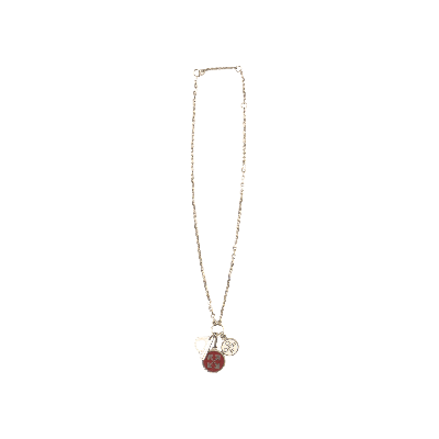 Pre-owned Off-white Multicharm Necklace 'red/white'