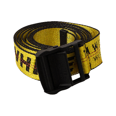 Pre-owned Off-white Industrial Logo Belt 'yellow'
