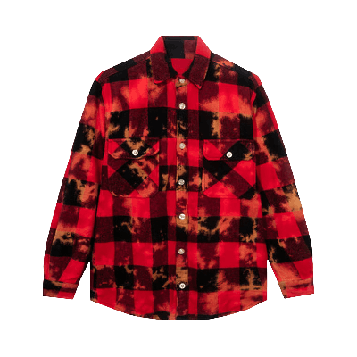 Pre-owned Anti Social Social Club Chromey Flannel 'red'