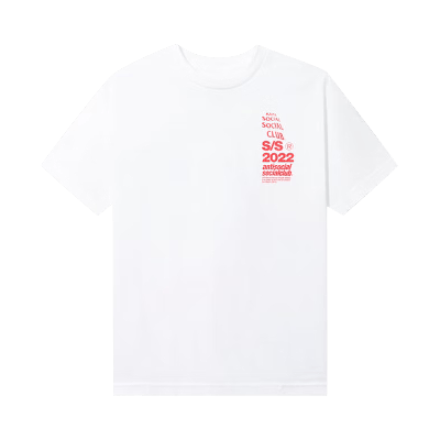 Pre-owned Anti Social Social Club Link In Bio T-shirt 'white'