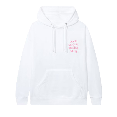 Pre-owned Anti Social Social Club Effectionate Hoodie 'white'