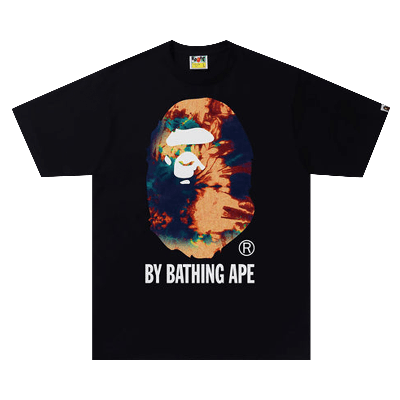 Pre-owned Bape Tie Dye By Bathing Ape Tee 'black/navy'