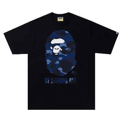 Pre-owned Bape Color Camo A By Bathing Ape Tee 'black/navy'
