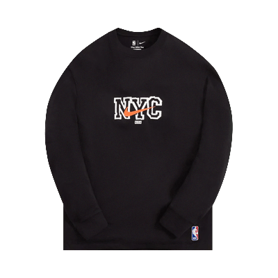 Pre-owned Kith & Nike For New York Knicks Long-sleeve Tee 'black'