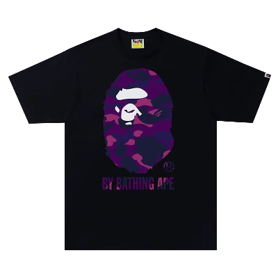 Pre-owned Bape Color Camo By Bathing Ape Tee 'black/purple'
