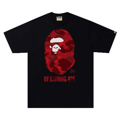 Pre-owned Bape Color Camo A By Bathing Ape Tee 'black/red'