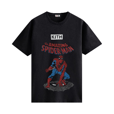 Pre-owned Kith For Spider-man Allies Vintage Tee 'black'