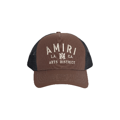 Pre-owned Amiri Stencil Trucker Hat 'shitake' In Tan