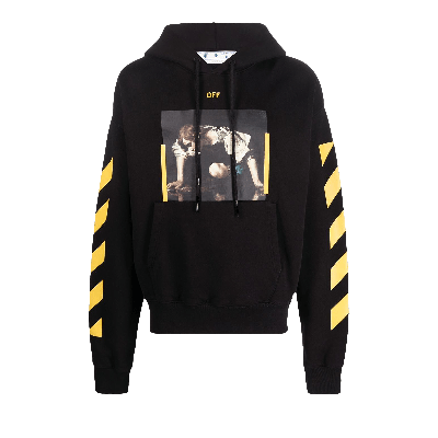 Pre-owned Off-white Caravaggio Print Hoodie 'black/yellow'