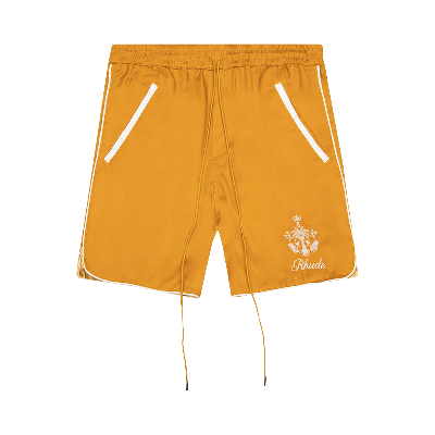 Pre-owned Rhude Track Short 'mustard' In Yellow