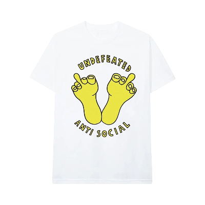 Pre-owned Anti Social Social Club X Undefeated Tee 'white'