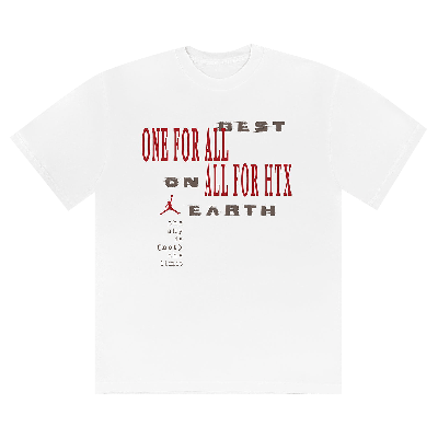 Pre-owned Cactus Jack By Travis Scott X Jordan Best On Earth Tee 'white'
