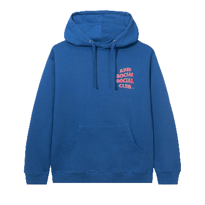 Pre-owned Anti Social Social Club Stir Crazy Hoodie 'blue'