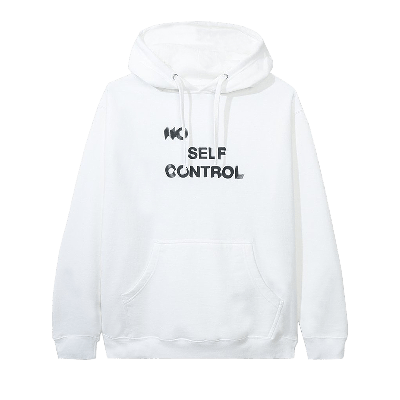 Pre-owned Anti Social Social Club Spiral Hoodie 'white'