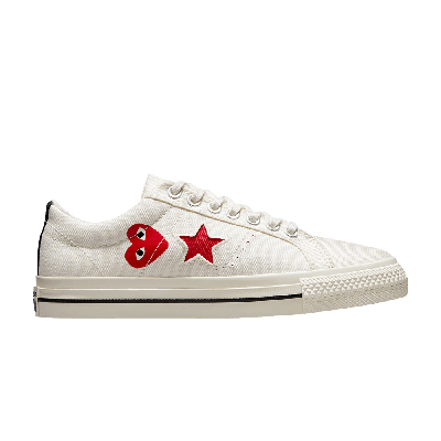 Pre-owned Converse Comme Des Garçons Play X One Star 'cloud Dancer' In Cream