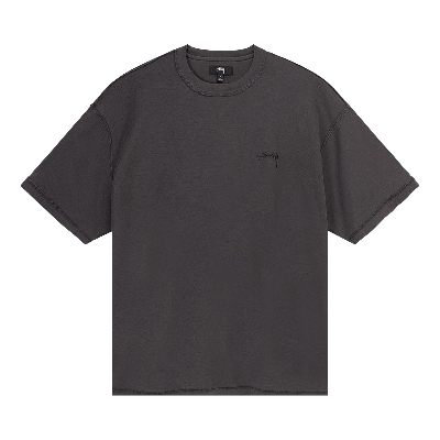 Pre-owned Stussy Pigment Dyed Inside Out Crew 'faded Black'