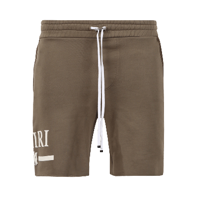 Pre-owned Amiri Ma Bar Logo Sweatshorts 'shitake' In Grey