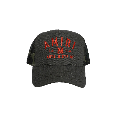 Pre-owned Amiri Stencil Trucker Hat 'military Green'