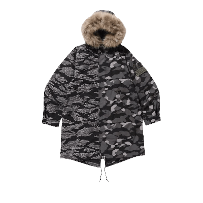 Pre-owned Bape X Undefeated M-51 Hoodie Jacket 'silver'